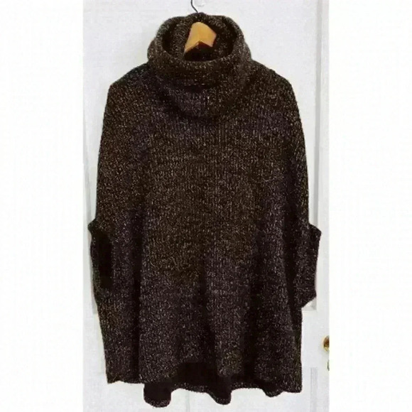 Beata Dirycz Sweaters - Cowl Neck  Poncho Style Sweater Size L